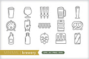 Minimal brewery icons, an Outline Icon by Picture Window (Thumbnail 1 of 5)