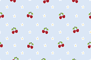 Cherries & Daisies Set of 7 Seamless, a Pattern Graphic by Amy Lynn Grover (Thumbnail 4 of 10)