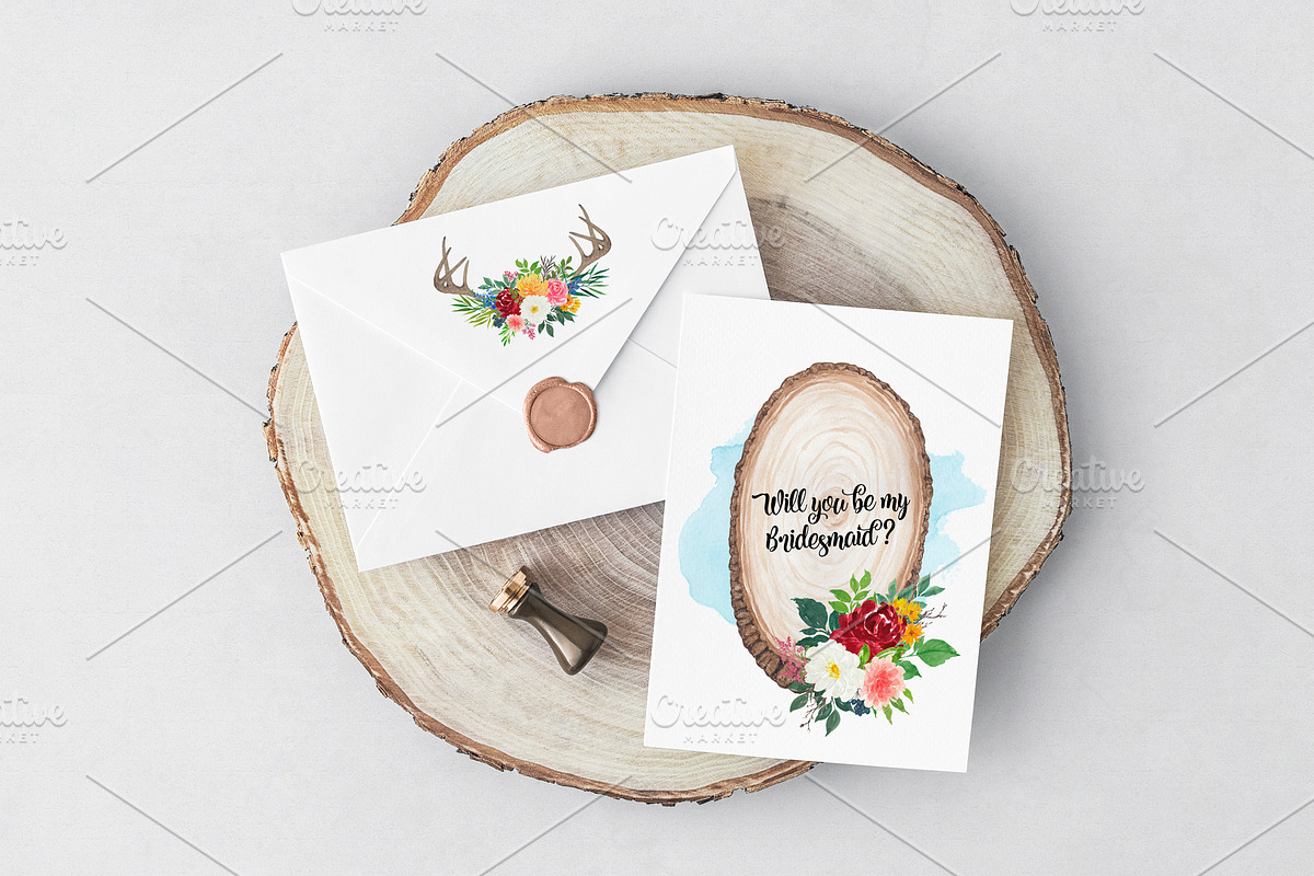 Rustic Watercolor Graphic Set, a Decorative Illustration by Elly Studio (Photo 3 of 13)