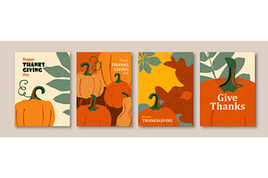 Thanksgiving vector set background, an Object Illustration by Zaie
