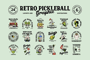 Retro Pickleball Graphic, an Object Graphic by Skilline Supply Co.