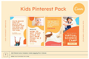 Kids Pinterest Canva Templates, a Social Media Template by Cultive Creative (Thumbnail 1 of 12)