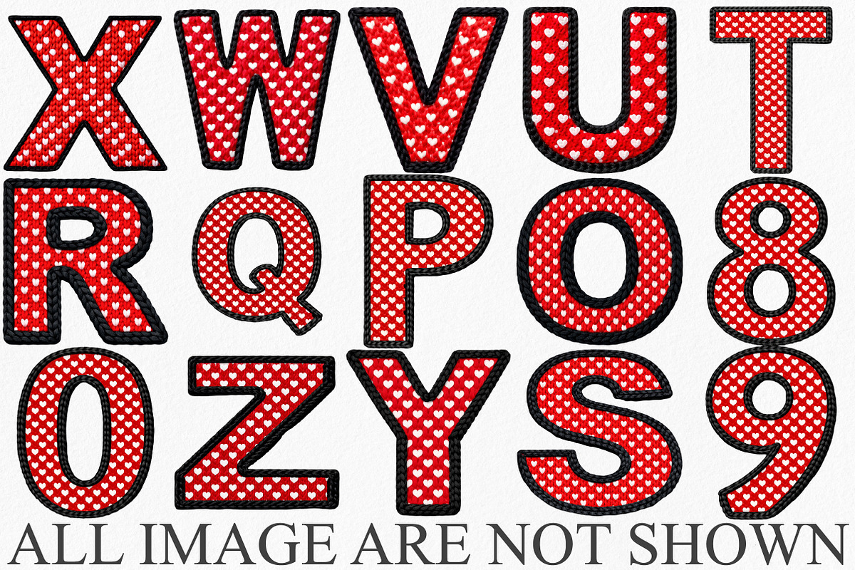 Valentine Alphabet Clipart Bundle, an Illustration by Canvas Craft (Photo 2 of 6)
