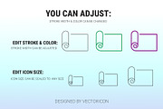 Fitness minimalist outline icon set, an Outline Icon by Icons (Thumbnail 3 of 3)