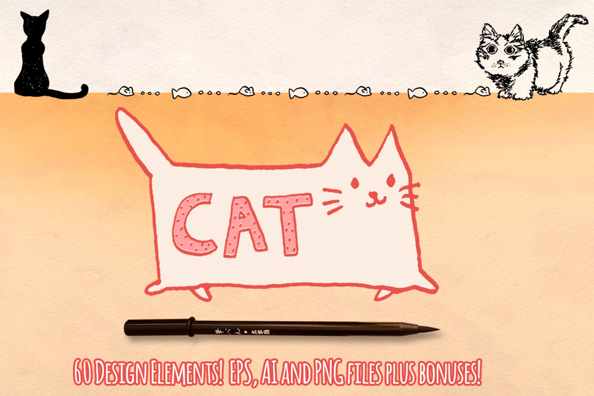 60+ Cat Vector Graphics Bundle, an Animal Illustration by Violet LeBeaux (Photo 2 of 5)