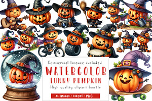 Funny Pumpkin Character Clipart, an Illustration by CreationArt