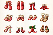 Christmas Elf Shoes Clipart, an Illustration by CrexoraLab (Thumbnail 4 of 5)
