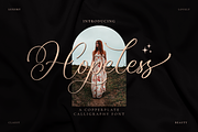 Hopeless - Romantic Calligraphy Font, a Script Font by RockboyStd (Thumbnail 1 of 13)