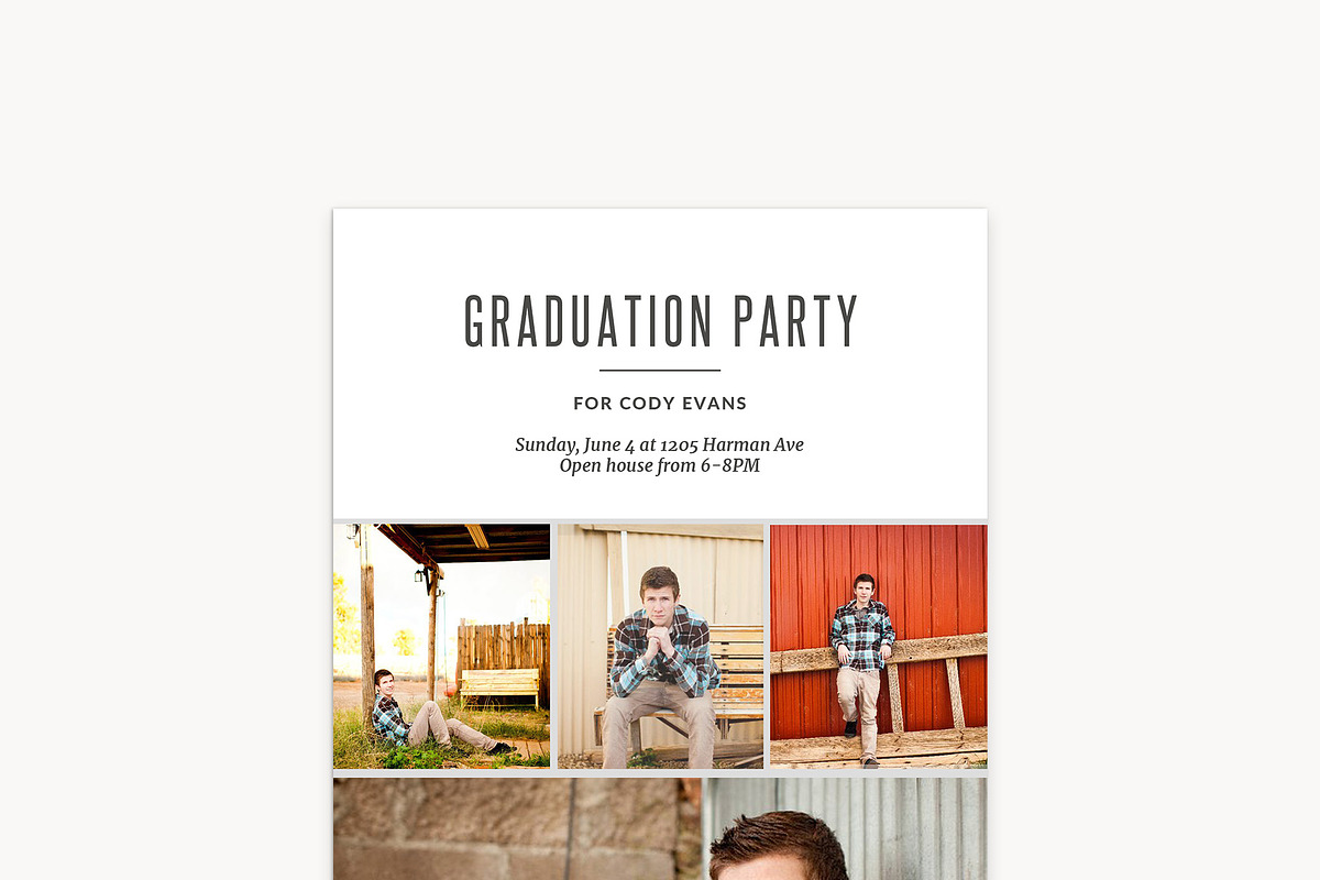 Guys Graduation Card Template - CHC, an Invitation Template by Laurie Cosgrove Design (Photo 5 of 7)