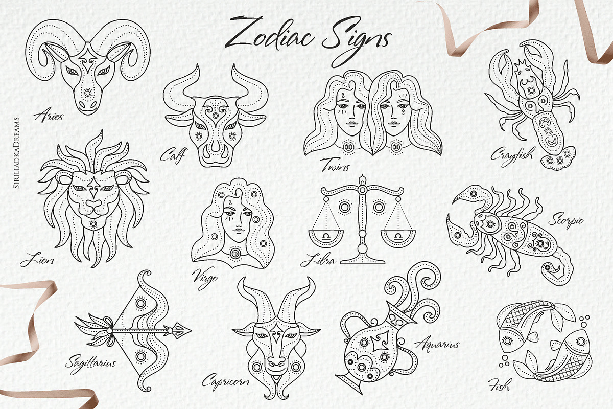Zodiac Signs | Horoscope Symbols, an Illustration by Siriliadka Dreams (Photo 7 of 12)