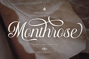 Monthrose - Modern Cursive Script, a Script Font by Pixesia Studio (Thumbnail 1 of 14)