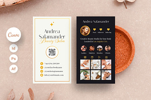 Esthetician Business Card Template, a Business Card Template by artbart