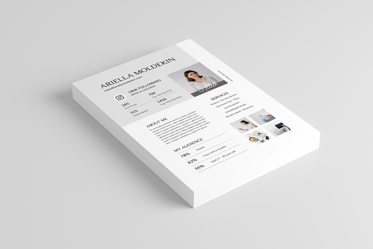 Media Kit | MS Word & Indesign, a Marketing Template by Leaflove (Photo 3 of 5)