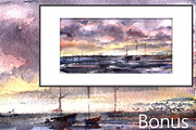 Watercolor Brushstrokes, a Texture Graphic by artabramova (Thumbnail 5 of 9)