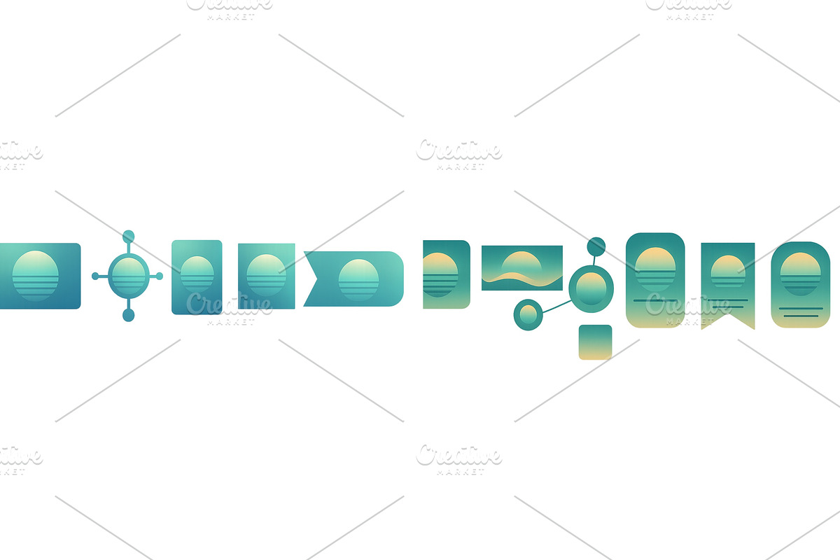 Design elements showcasing abstract, an Illustration by ZinetroN