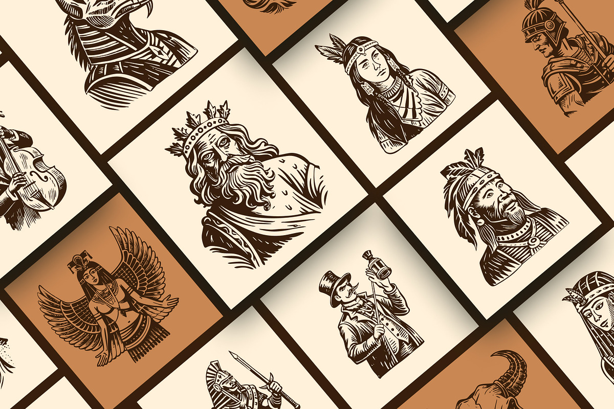 Vintage Cultures and Civilization, a Person Illustration by Creative Stall (Photo 7 of 33)