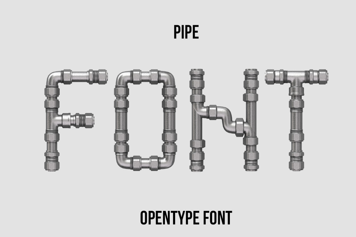 Pipe Font, a Font by Handmadefont (Photo 1 of 9)