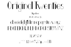 Font Original Twenties Art Deco, a Script Font by PageLightStudios