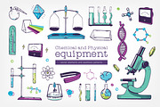 Chemistry and physics equipment set, an Education Illustration by Good Studio (Thumbnail 1 of 9)