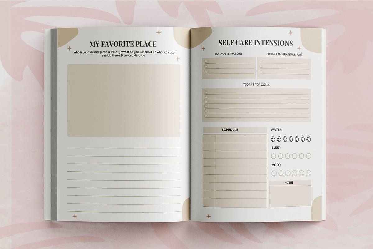 Dream Life Self-Care Journal, a Design Template by Book2bees (Photo 4 of 4)