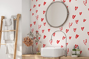 Sketched Red Hearts, a Wallpaper Graphic by MalyskaStudio (Thumbnail 3 of 6)
