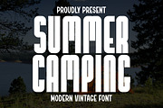 Summer Camping - Modern Vintage Font, a Sans Serif Font by Pian45 Studio (Thumbnail 1 of 13)