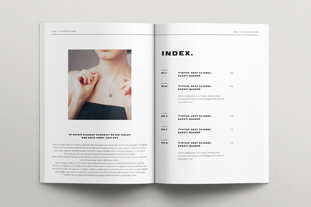 Minimal Look-Book Template, a Magazine Template by E-Type (Photo 2 of 7)