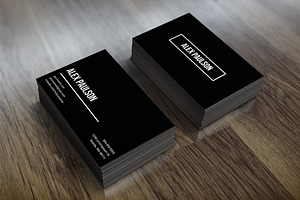 Black Business Card Design 020