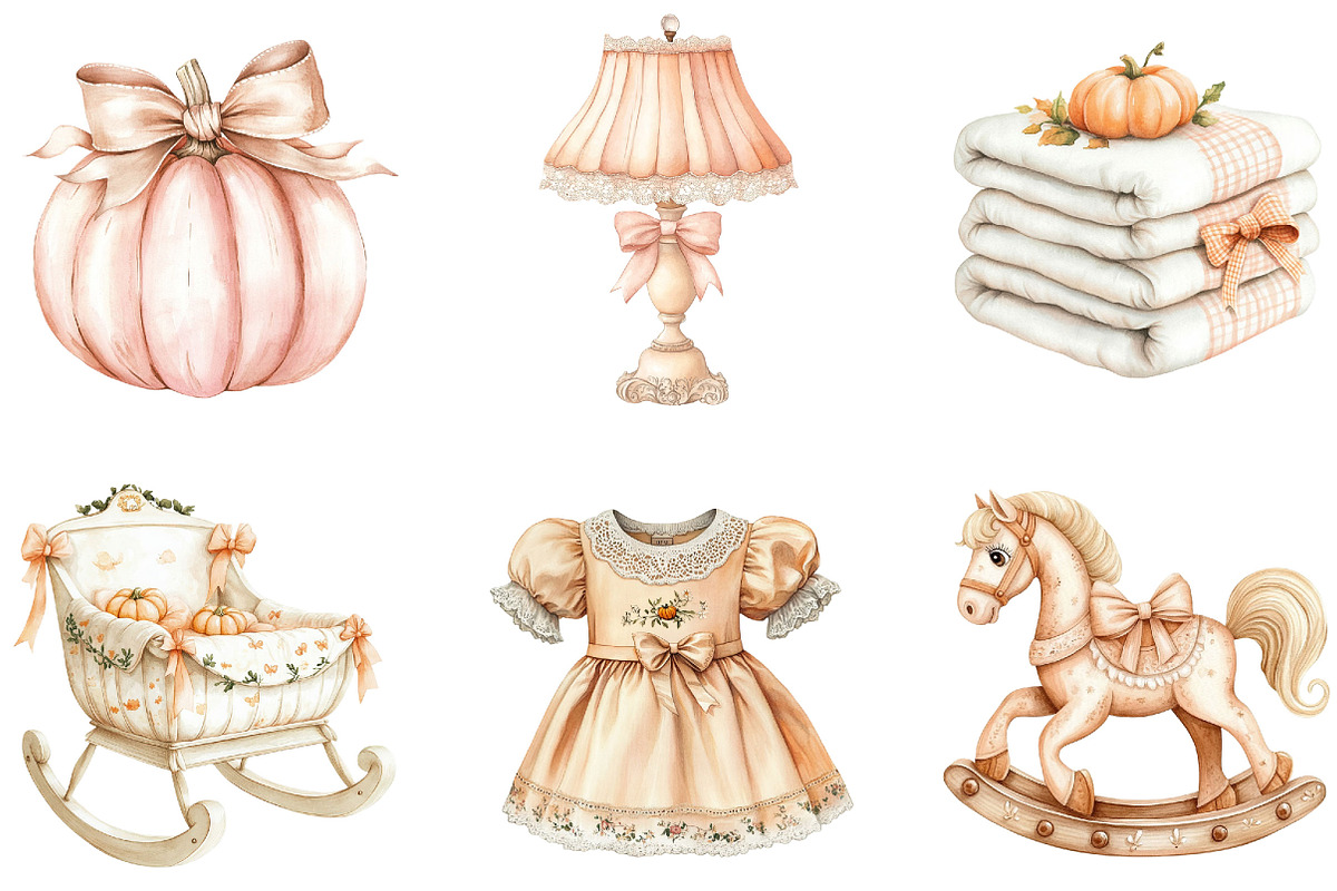 Autumn Pumpkin Baby Shower, a Seasonal Illustration by Designking (Photo 3 of 4)