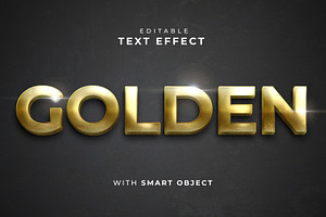 Golden 3d Texture Text Effect