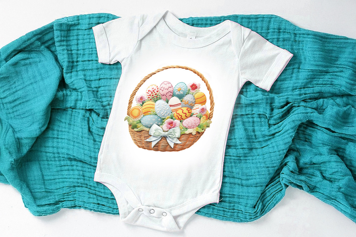 Embroidery Easter Basket Sublimation, an Object Graphic by V Design Creator (Photo 7 of 8)