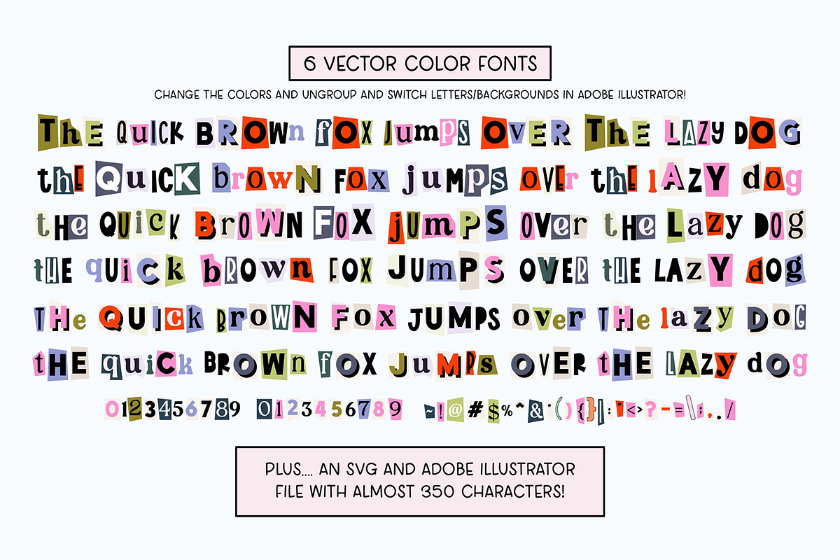 RANSOM CUTOUTS Font and SVG Letters, a Sans Serif Font by Blush Font Co. (Photo 4 of 7)