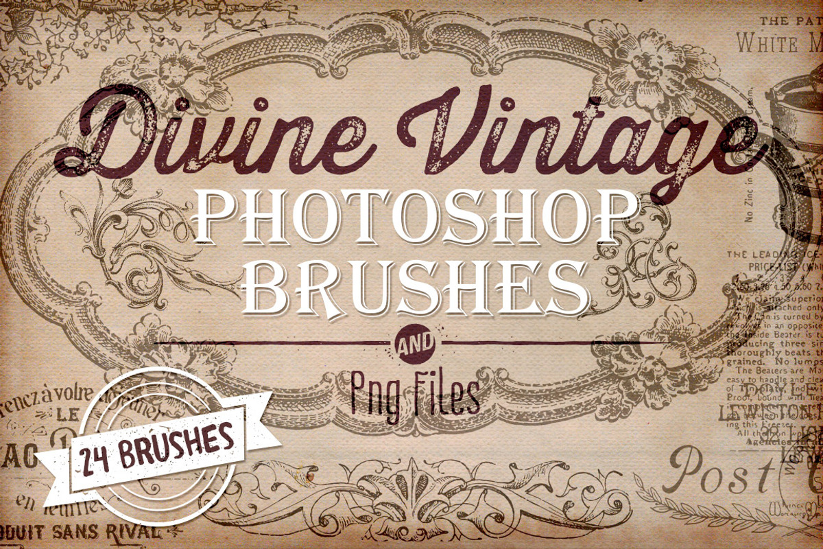 Divine Vintage Photoshop Brushes preview 5