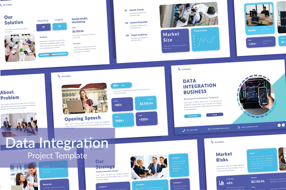 Data Integration Powerpoint, a Presentation Template by yanindesign (Photo 1 of 5)