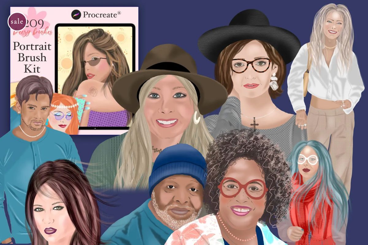 Procreate Portraits Brushset, a Brush Add-On by Papaya (Photo 8 of 20)