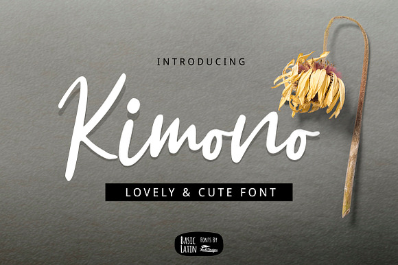 Kimono Script Font preview 5