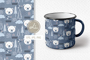 Cute Polar Bear Seamless Pattern, a Pattern Graphic by lindoet23 (Thumbnail 3 of 3)