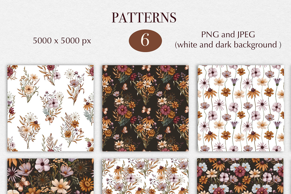 Autumn Meadow Watercolor Collection, a Seasonal Illustration by DiashaArt (Photo 8 of 10)