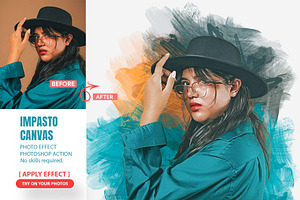 Impasto Canvas Photoshop Action