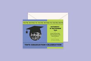 Tim Graduation Party Invitation, an Invitation Template by Mountain Folk Creative