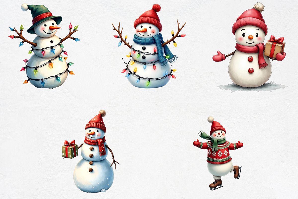 Christmas Cute Snowman Sublimation, an Illustration by CrexoraLab (Photo 3 of 5)