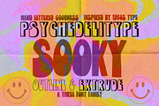 Psychedelitype Sooky - 3 font family, a Sans Serif Font by Dear Darling Design (Thumbnail 8 of 8)