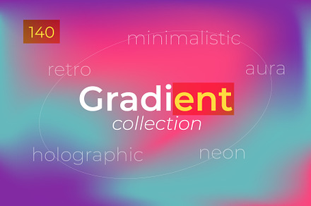 140 Vector Gradient Backgrounds, a Background Graphic by AnnArt