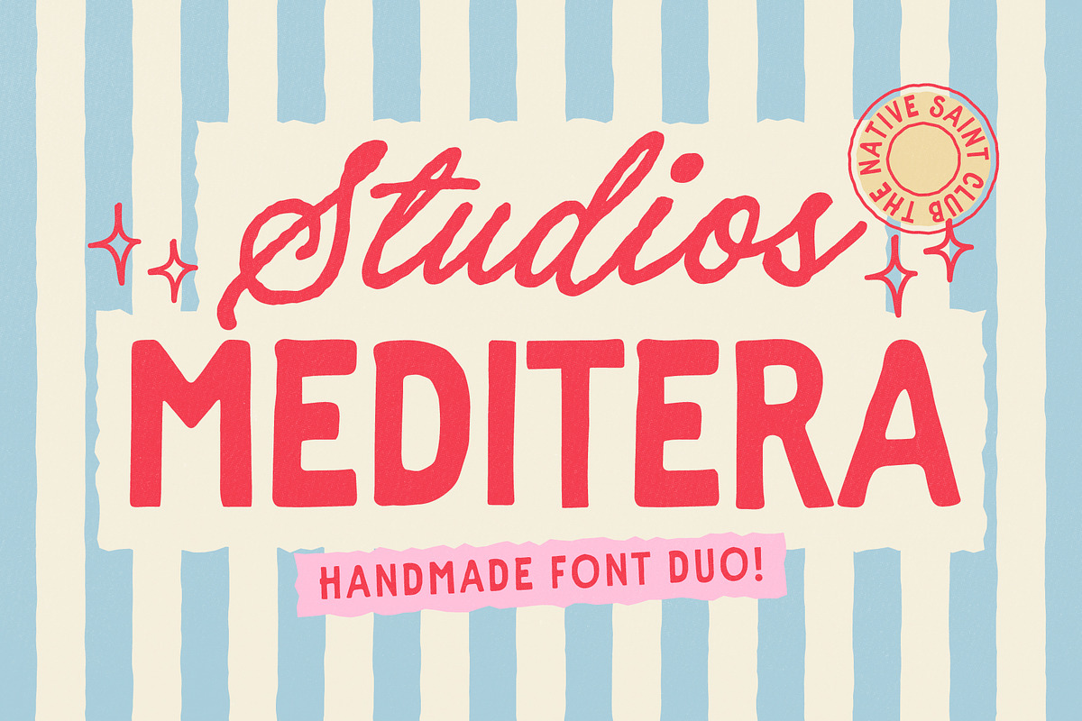 Studios Meditera - Handmade Font Duo, a Handwritten Font by The Native Saint Club (Photo 1 of 15)