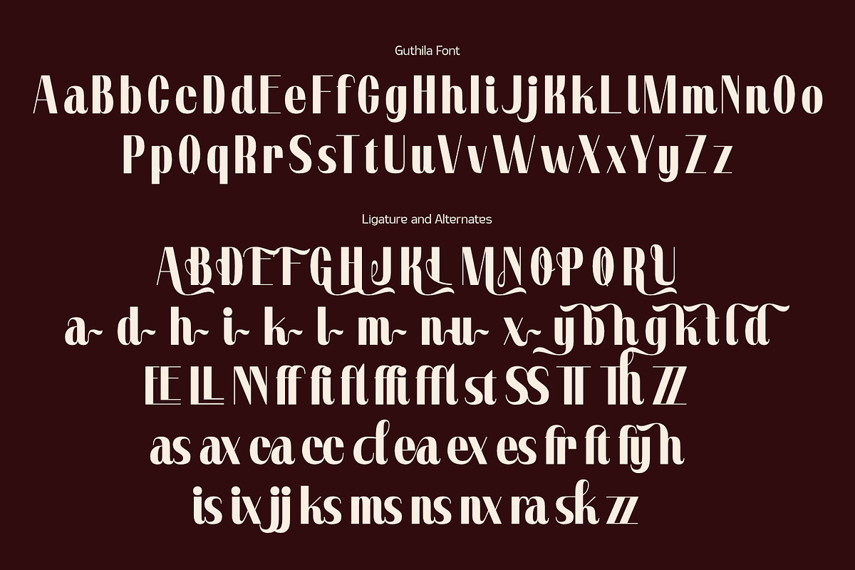 Guthila - Chic & Elgant Font, a Sans Serif Font by Khoir (Photo 5 of 10)