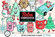 Retro Christmas Clipart 1950s, an Illustration by SLS Lines (Thumbnail 1 of 7)