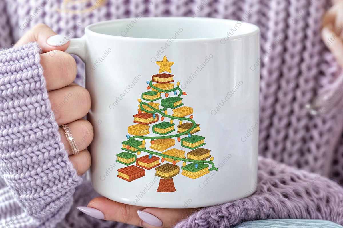 Book Christmas Tree PNG, an Illustration by CraftArtStudio (Photo 2 of 4)