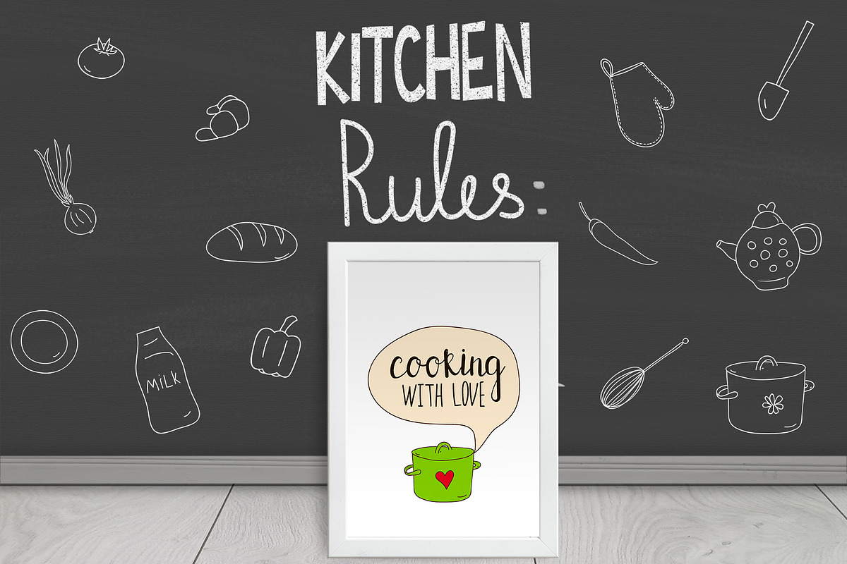 Kitchen. Patterns, posters, stickers, a Food Illustration by BerryCaty (Photo 10 of 11)