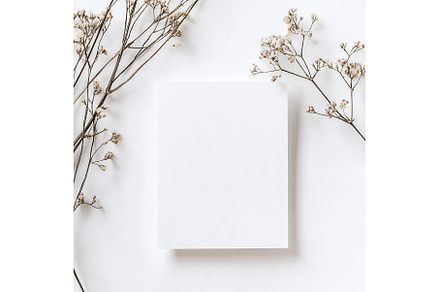 A blank card surrounded by delicate, a Wallpaper Photo by Beautiful things