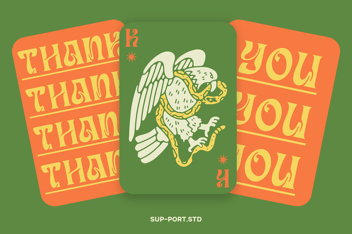 SP GELASKY Psychedelic Font, a Serif Font by Sup.Port Studio (Photo 16 of 16)